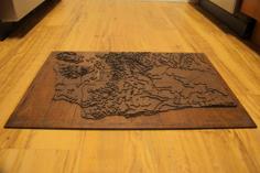 Laser Cut Topographical Push Pin Map