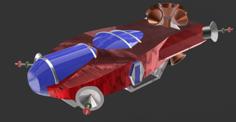 Space Car Civilian 3D Printer Model