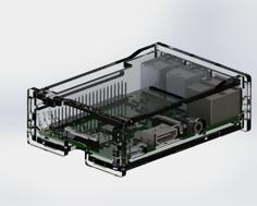 Laser Cut Pi Supply Case For Raspberry Pi Model 2B And B+ With Opening Lid