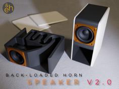 Back Horn Speaker V2.0 BL2 – Bluetooth, Active, Passive 3D Printer Model