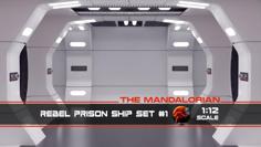 The Mandalorian – Rebel Prison Ship Set 1 – Side Hallway 1:12 Scale 3D Printer Model