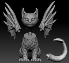 Demonic Kitten Remix 3D Printer Model