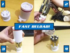 Fast Reload Kit For 6mm BB Schofield Revolver 3D Printer Model