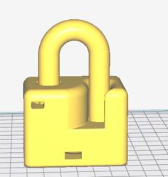 Single Print Padlock 3D Printer Model