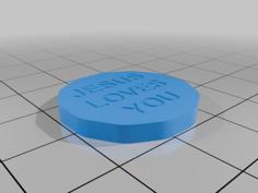 Trolley Coin – Jesus Loves You 3D Printer Model