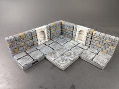 OpenForge 2.0 Dungeon Stone Niche Walls 3D Printer Model