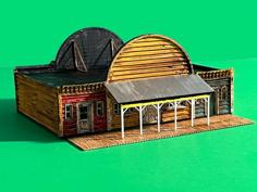 OLD FRONTIER TOWN 3 STORES HO SCALE 3D Printer Model