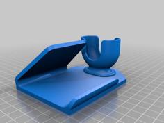 Phone Stand With Earbuds Holder 3D Printer Model