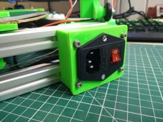 Case For Power Inlet With Switch For Kossel 2020 3D Printer Model