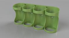 Spray Can Holder 4 X 60mm Wall Mount 3D Printer Model