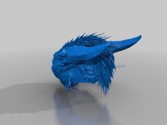 Female Dragonborn Head 3D Printer Model