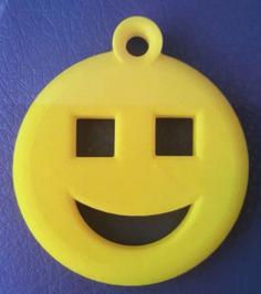 Happy Keychain 3D Printer Model