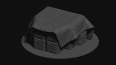 Scifi Crates With Large & Thick Blanket Covering Terrain For 28mm 3D Printer Model