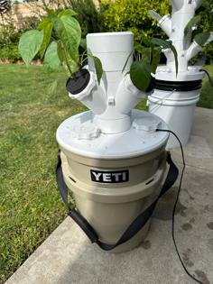 Yeti Bucket Lid For Hydroponic Tower Garden 3D Printer Model