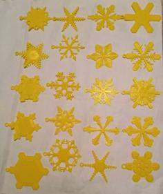 20 Realistic Snowflakes From A Parameteriс Generator 3D Printer Model