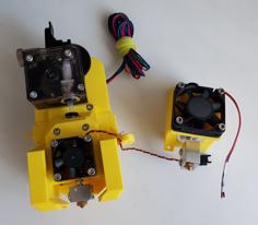 Modular Extruder For Prusa-Style Printers With E3D Titan Or BondTech BMG And UnitedPro Fan 3D Printer Model