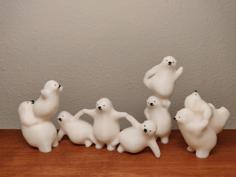 KUMATY : Polar Bear “Fun Poses” Pack 3D Printer Model