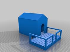 Buildable Dog House V2 (w/ Porch) 3D Printer Model