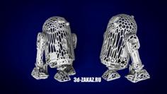 R2-D2  Artoo-Detoo, Star Wars Voronoi Remix 3D Printer Model