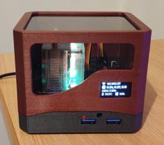 Custom Raspberry Pi 4 Build – Mini Box Server With Ice Tower Cooler, OLED Status Display And Argon One Extender Board 3D Printer Model