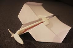 Paper Airplane Rubberband Motor 3D Printer Model