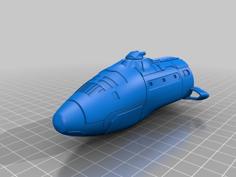 Avian/Serpent Class Scoutship In Three Parts 3D Printer Model