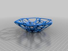 Voronoi Hexagon Dish 3D Printer Model