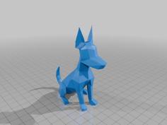 Low-Poly Pinscher 3D Printer Model