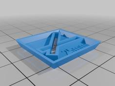 Square Slotted Base 25mm 3D Printer Model