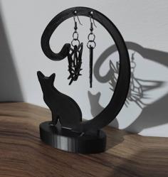 Cat Earring Display / Stand 3D Printer Model