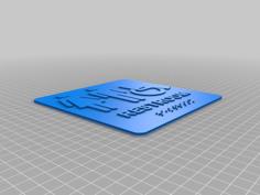 Unisex Accessible Restroom Sign With Braille 3D Printer Model