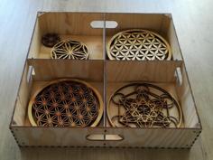 Laser Cut Storage Box For Sacred Geometry Decorations