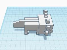 3d Printed Minecraft Axolotl Standing Up 3D Printer Model