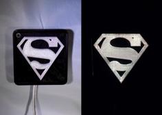 SUPERMAN LED Light/Nightlight 3D Printer Model