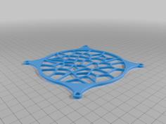 Voronoi Pattern Fan Grill 120mm 3D Printer Model