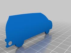 VW Transporter T5 Keychain 3D Printer Model