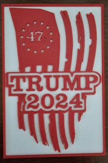 Trump 2024 Vertical Sign 3D Printer Model