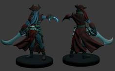 Illithid Pirate Miniature 3D Printer Model