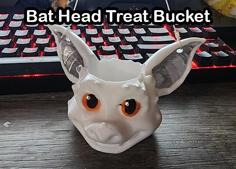 Bat Head Treat Mini Treat Bucket 3D Printer Model