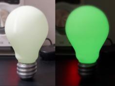 Glowing Light Bulb 3D Printer Model