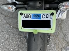 Motorcycle License Plate Frame With GoPro Camera Mount 3D Printer Model