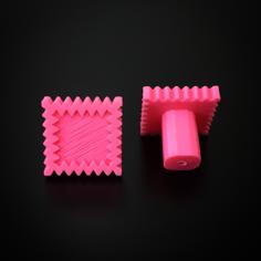 Zigzag Drawer Knob 3D Printer Model