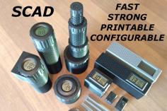 Fast & Strong Parametric Basket Weave Desiccant Containers (with Hygrometer) (SCAD) 3D Printer Model