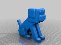 Blocky Dog 3D Printer Model