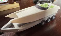 Catamaran Speed Boat 3D Printer Model