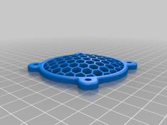 60mm Hexagon Honeycomb Domed Fan Guard 3D Printer Model