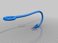 Big Fish Hook 3D Printer Model