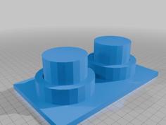 Ecto Blue Tube Brackets With 55mm Ports 3D Printer Model