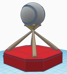 Baseball Trophy 3D Printer Model