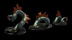 3 Piece Sea Serpent Miniature For Tabletop Gaming 3D Printer Model